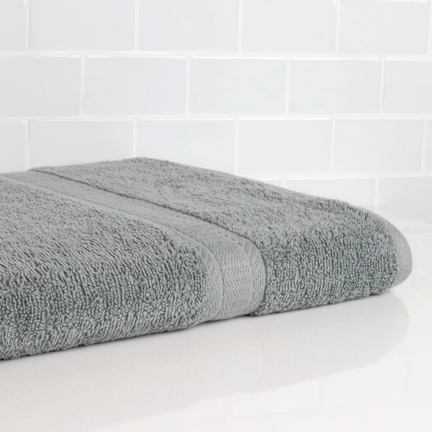 Solid Bath Towel, Light School Grey